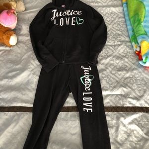 Girls Justice Sweatsuit size 8